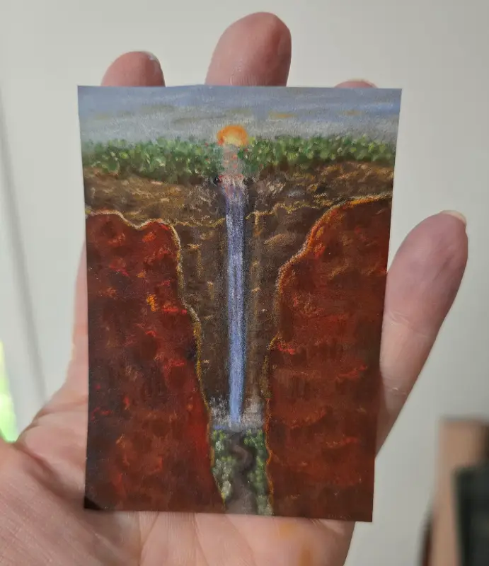 Sun-kissed Ravinw aceo art card
