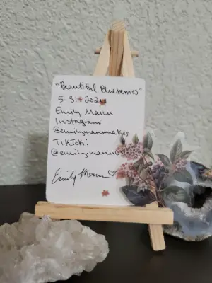 Beautiful Blueberries 🫐 aceo art card thumbnail 2
