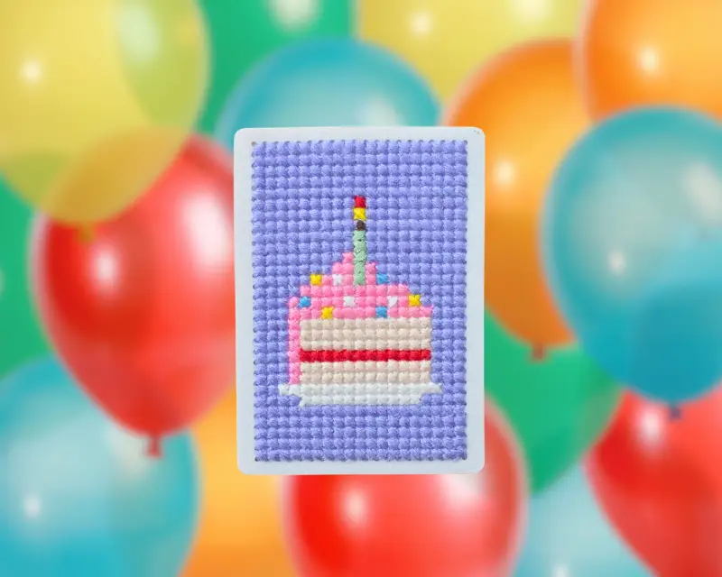 Happy Birthday May, AF8 Hand-Stitched (1/1) aceo art card