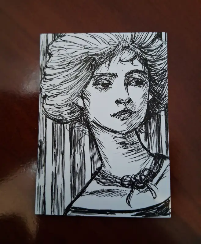 A Study in Gibson aceo art card