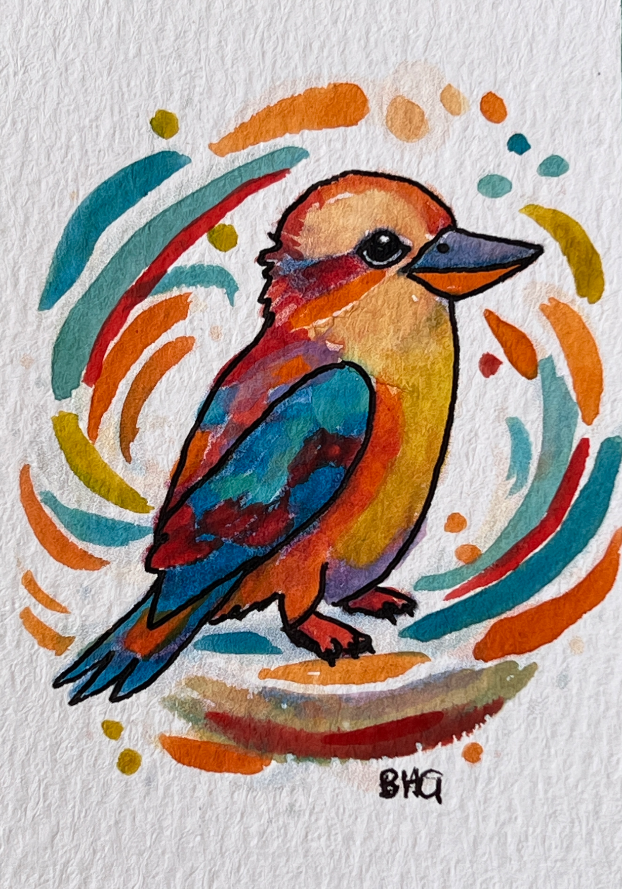 Aussie Kookaburra aceo art card