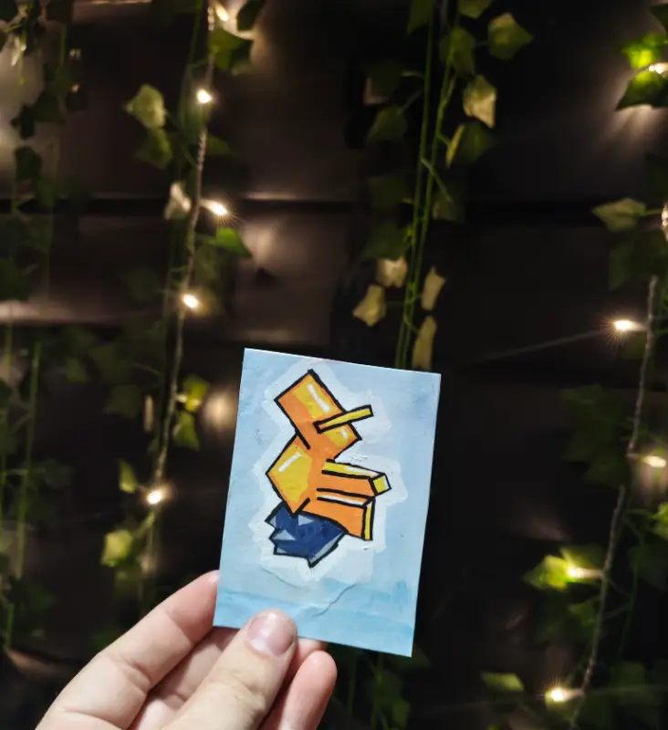 Fluorite Cluster aceo art card