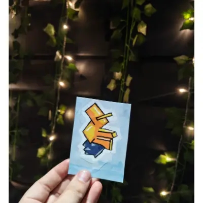 Fluorite Cluster aceo art card thumbnail 1