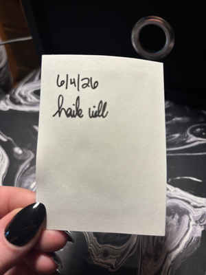 ‘Black Barlow’ Columbine aceo art card thumbnail 3