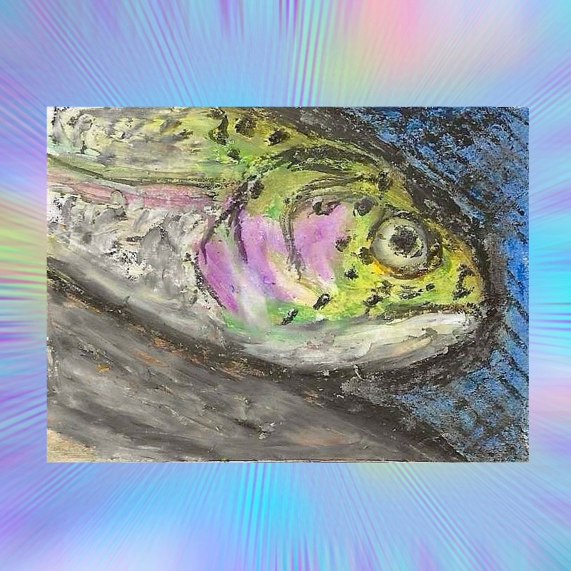 Trout #1 aceo art card