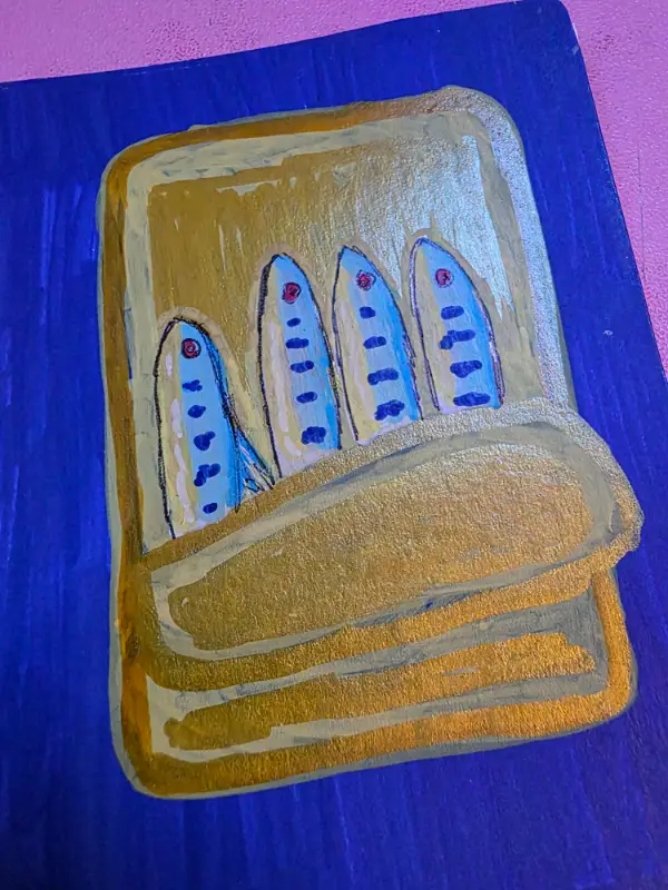 Bundle of Sardines ACEOs aceo art card