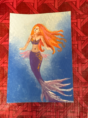 Mermaid Fantasy aceo art card thumbnail 1
