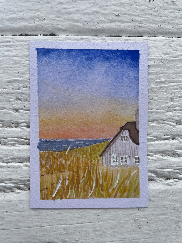 Home Before Dark aceo art card