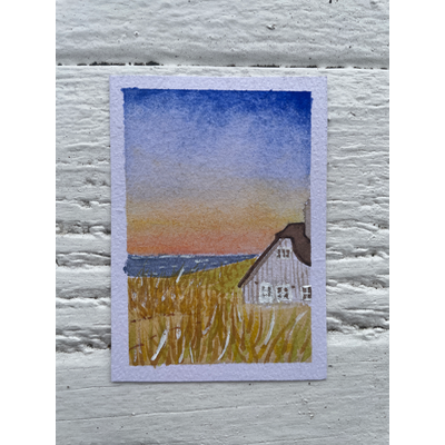 Home Before Dark aceo art card thumbnail 1