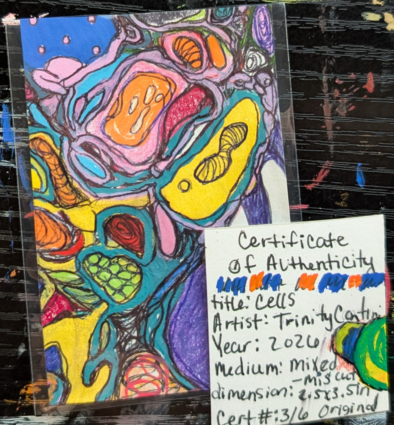 Cells aceo art card