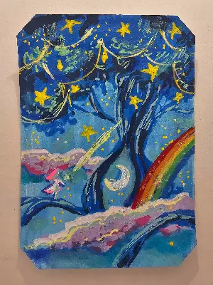 Wishing Tree aceo art card thumbnail 1