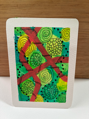 Twists and Turns aceo art card thumbnail 2