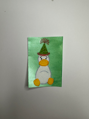 Birthday Google Webkinz aceo art card thumbnail 2
