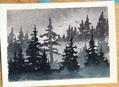 Lakeside pines aceo art card thumbnail 1