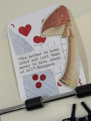 Mushroom Tennyson quote collage print by Mazerzine aceo art card thumbnail 2