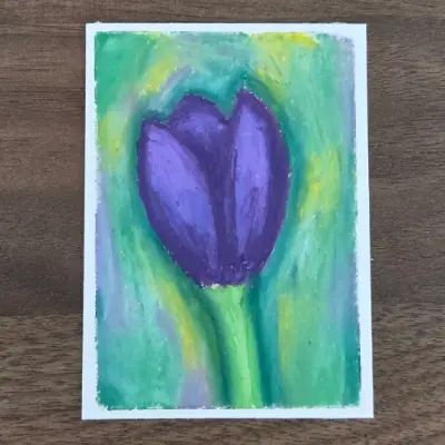 Tulip aceo art card thumbnail 2