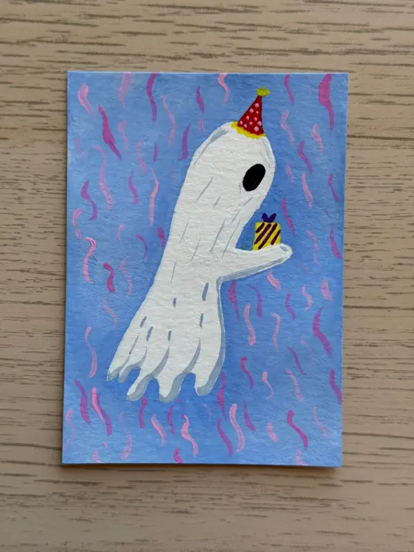 My Present aceo art card