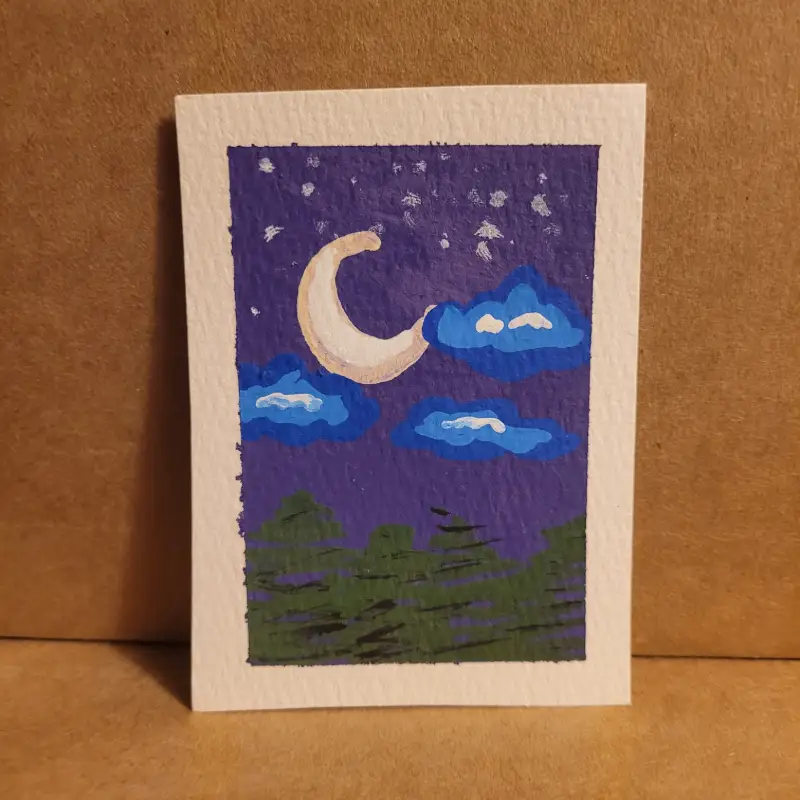 Night Sky aceo art card