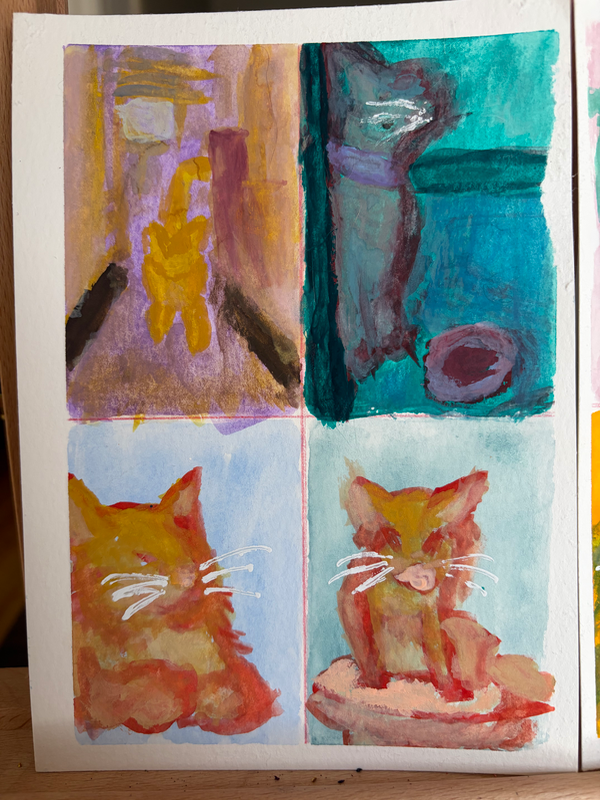 Cat Collage #1 aceo art card