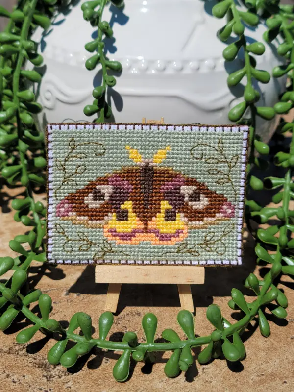 Small Emperor Moth aceo art card