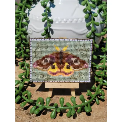 Small Emperor Moth aceo art card thumbnail 1