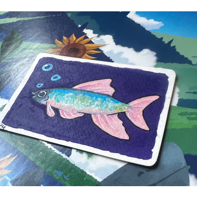 The Pale Chub aceo art card thumbnail 2