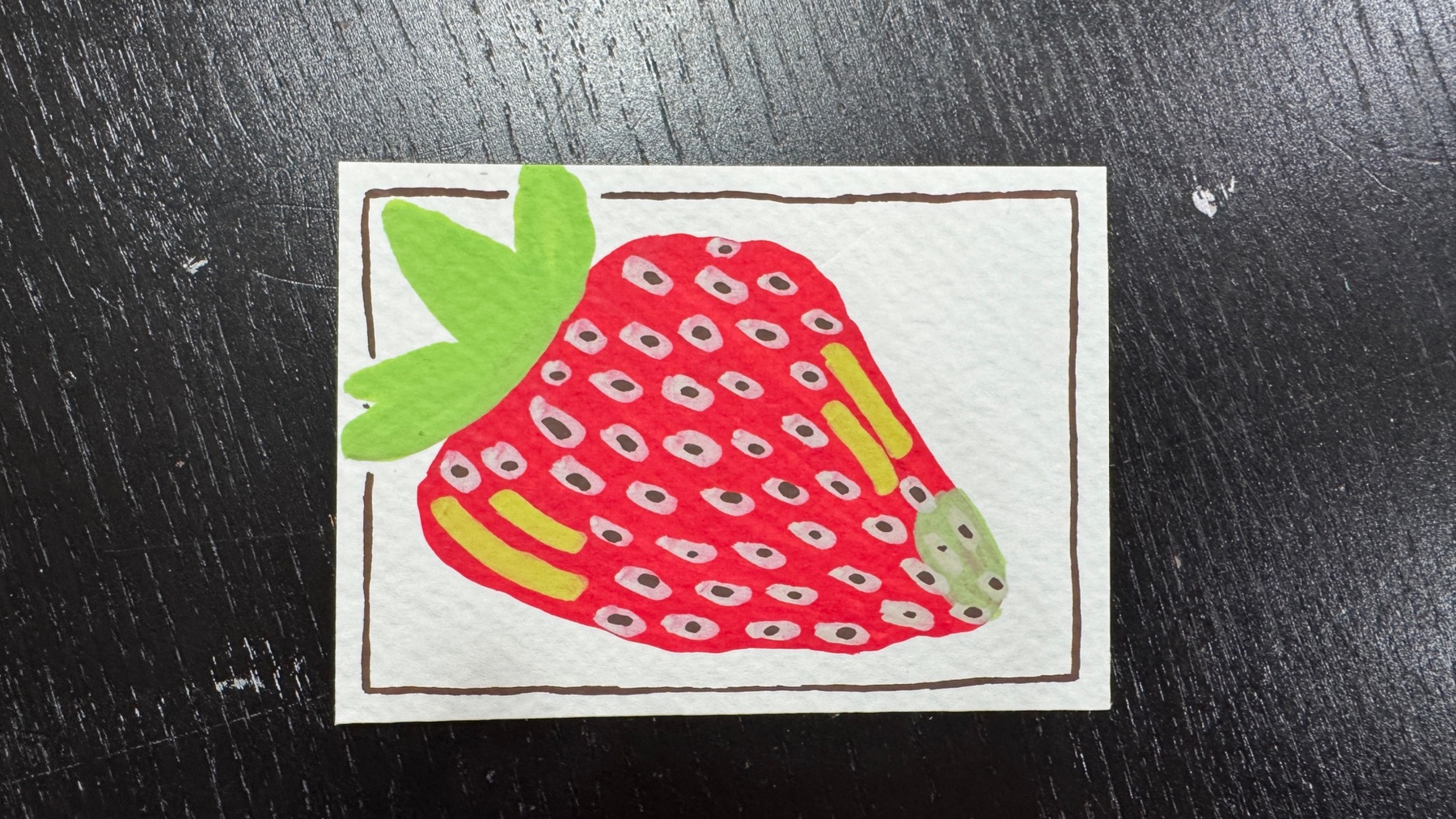 Strawberry aceo art card