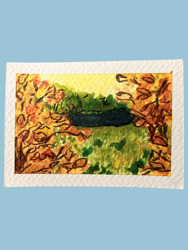 Central Park aceo art card