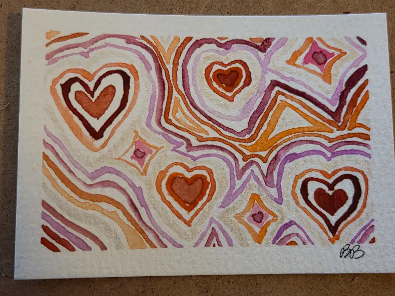 Lesbian Flag Topo aceo art card