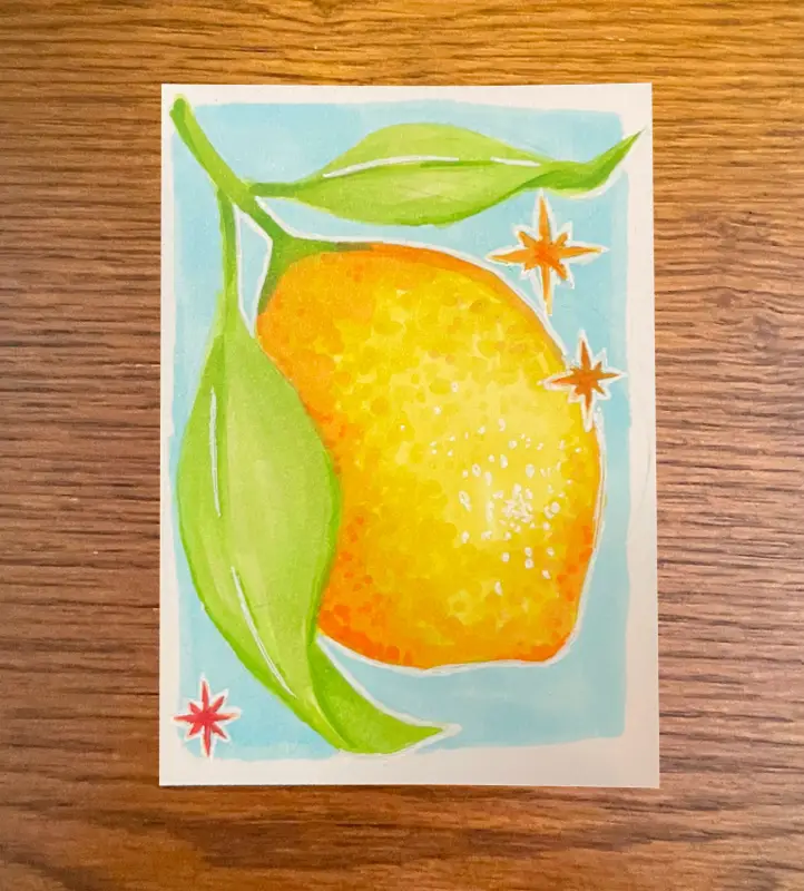 Fruit - Lemon Illustration aceo art card