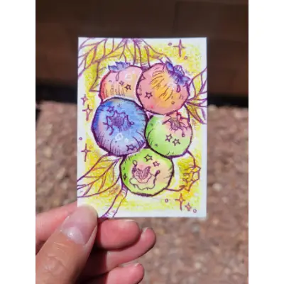 Blueberry Bliss aceo art card thumbnail 1
