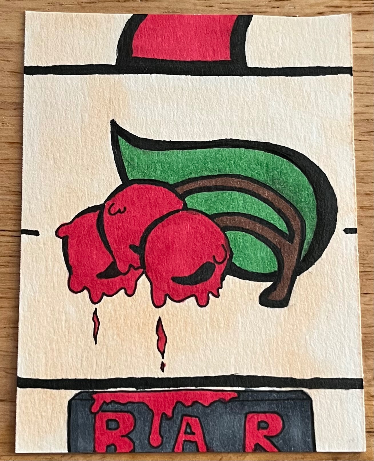 Winner Winner aceo art card