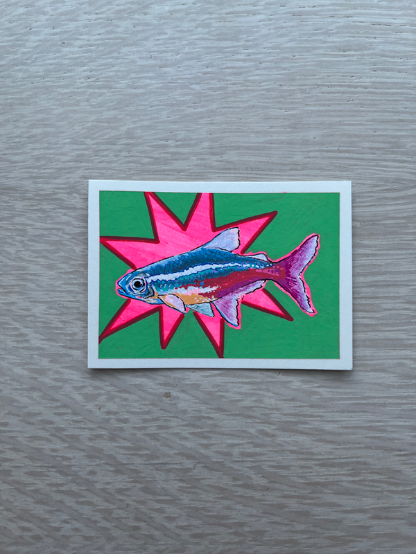 Neon Tetra aceo art card