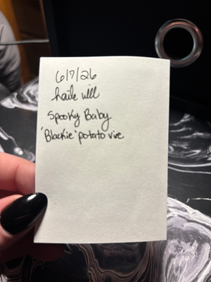 Spooky Baby: Sweet Potato Vine aceo art card thumbnail 3