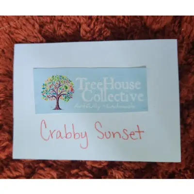 Crabby Sunset aceo art card thumbnail 2
