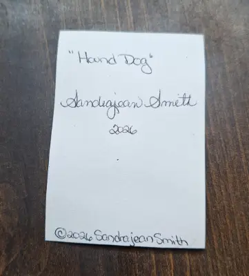 Hound Dog by Sandrajean Smith aceo art card thumbnail 3