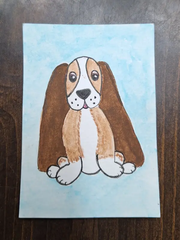 Hound Dog by Sandrajean Smith aceo art card