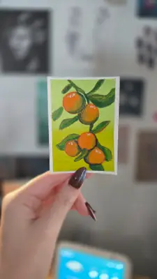 Orange Series - Piece 1 aceo art card thumbnail 1