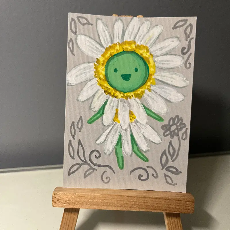 Daisy Dancer aceo art card