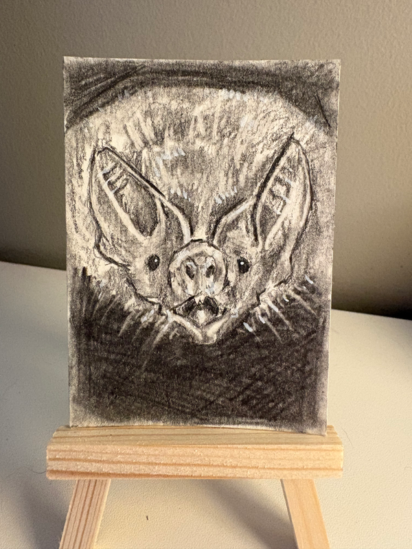 Batty aceo art card