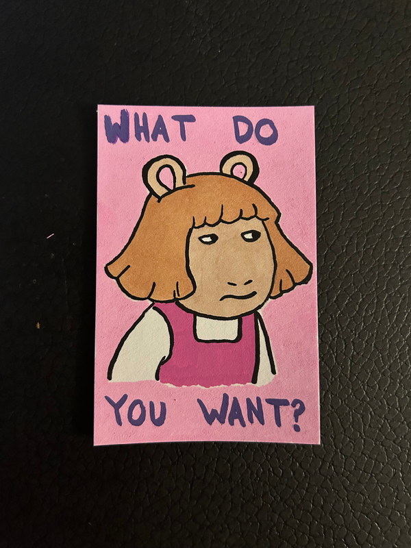 Original ACEO Card Art | PBS Arthur Art | Mixed Media aceo art card