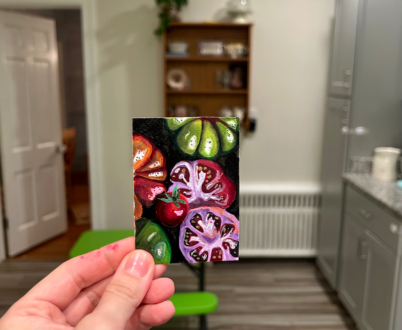 Tomato Reverie aceo art card