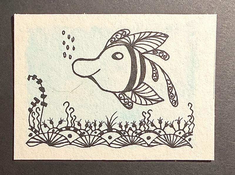 Galactic Seascape #8 aceo art card