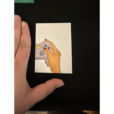 Idle gamer aceo art card thumbnail 2