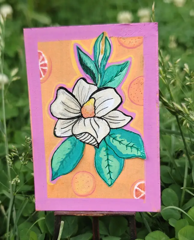 Tropical Color Block | Molls aceo art card