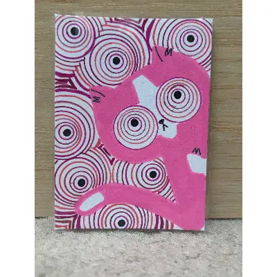 I think I'm Purr-anoid aceo art card thumbnail 2