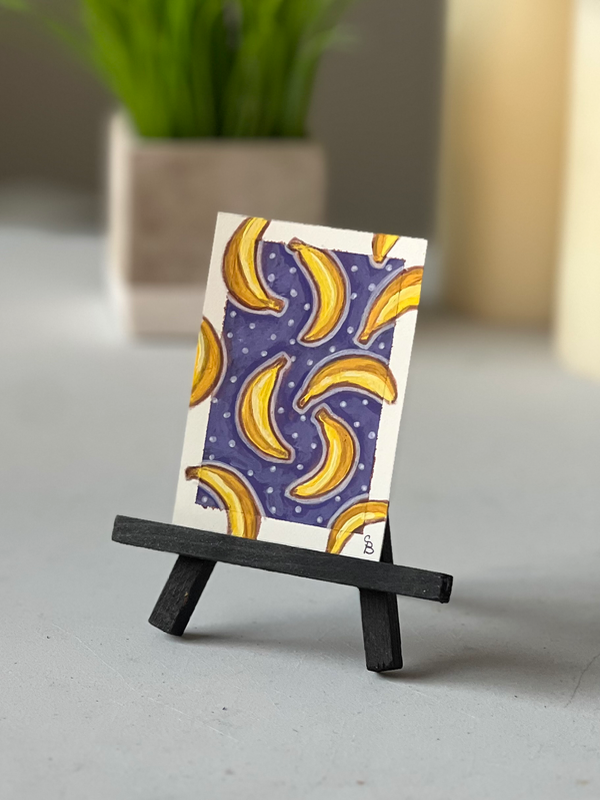 Go bananas aceo art card