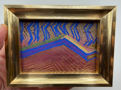 Sunrise | 35.0766°N 109.7831°W Painted Desert, Arizona | Original ACEO with Easel aceo art card thumbnail 3