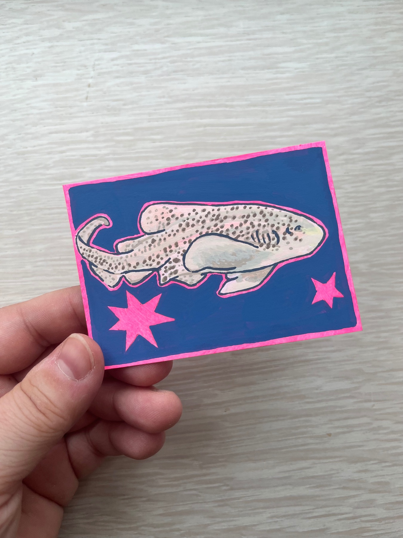 Leopard Shark (Series 3/4) aceo art card