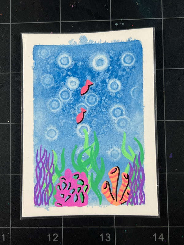 Coral 🪸 & More Stuff aceo art card